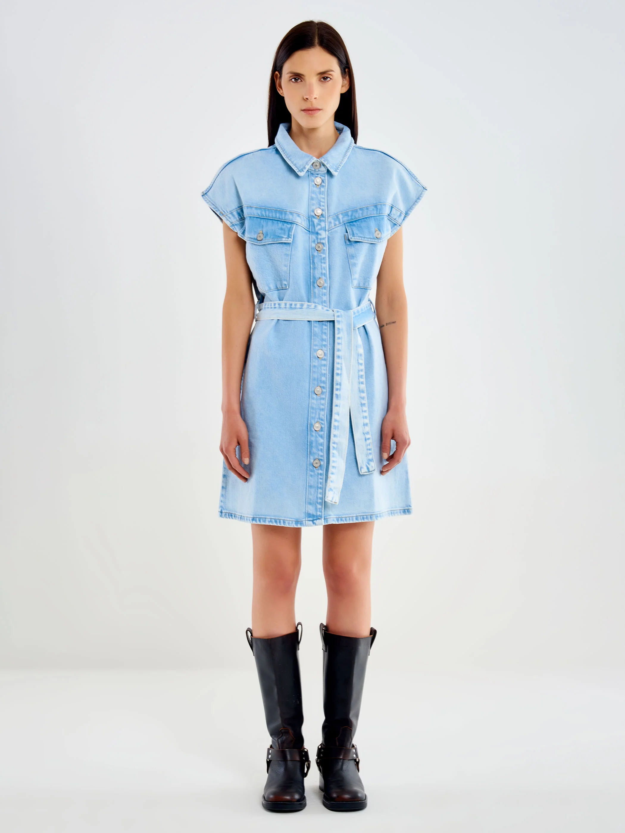 Abito Mini in Denim - Image 2