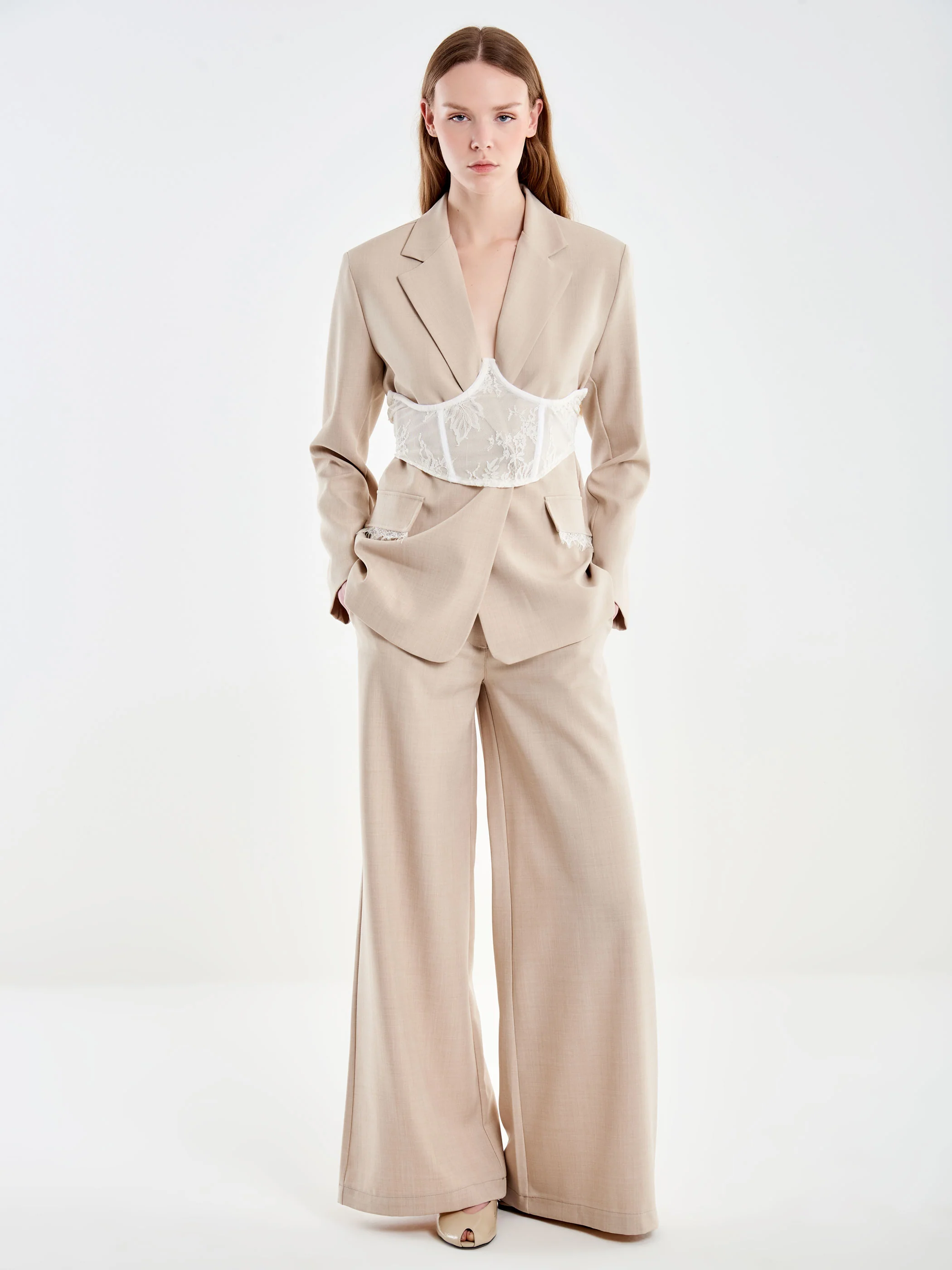 Blazer Doppiopetto con Corsetto