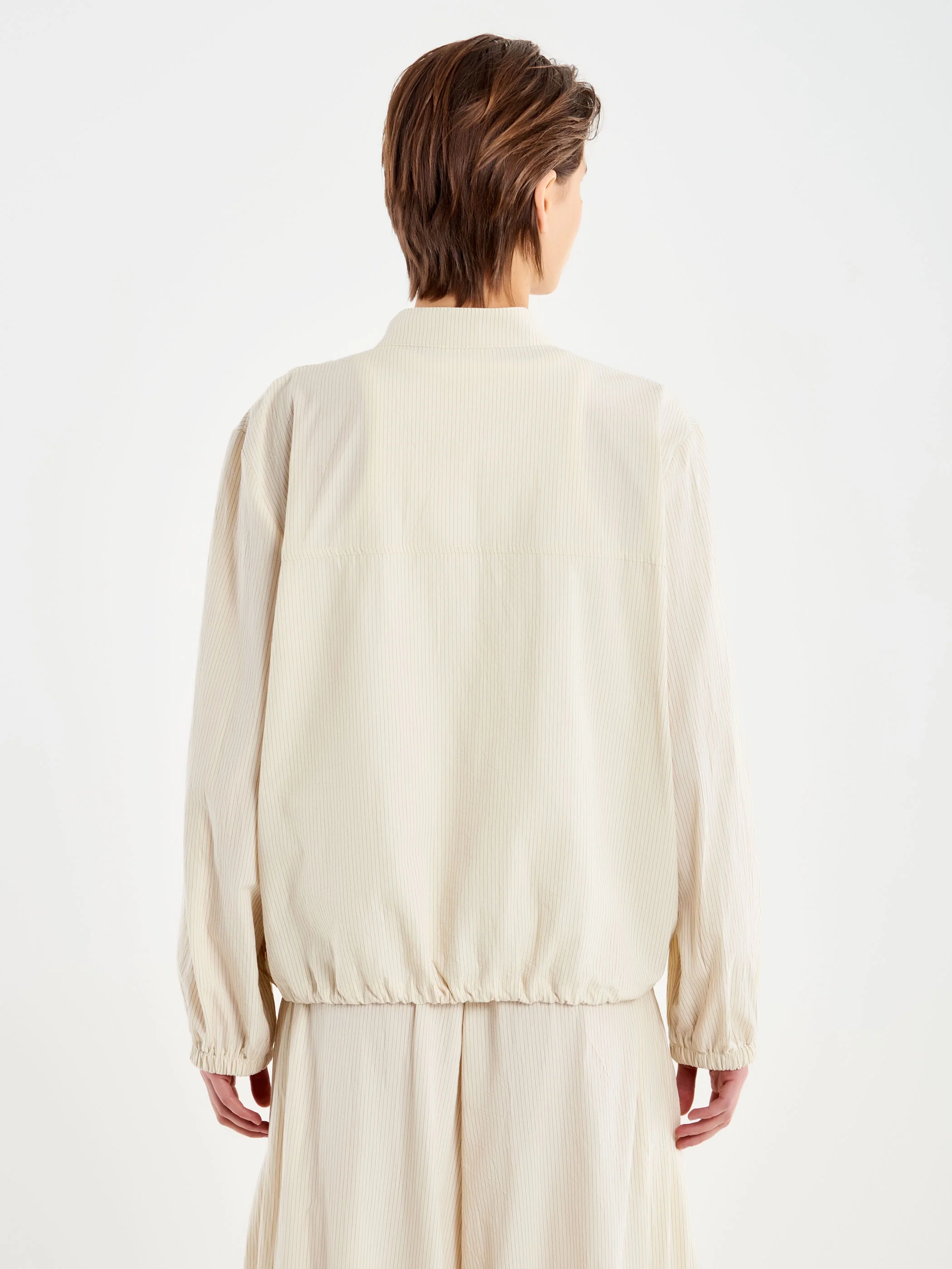 Camicia Bomber Gessato con Coulisse - Image 3