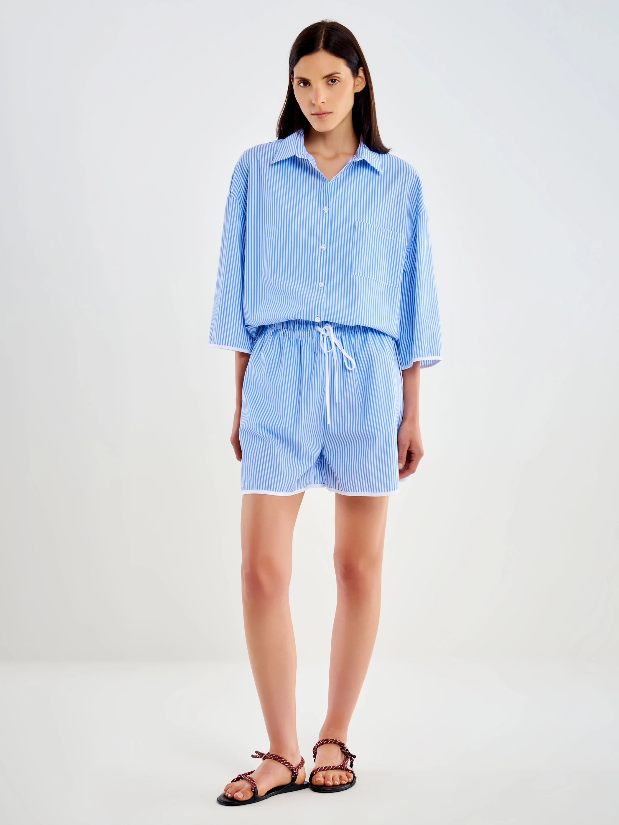 Camicia Over a Righe