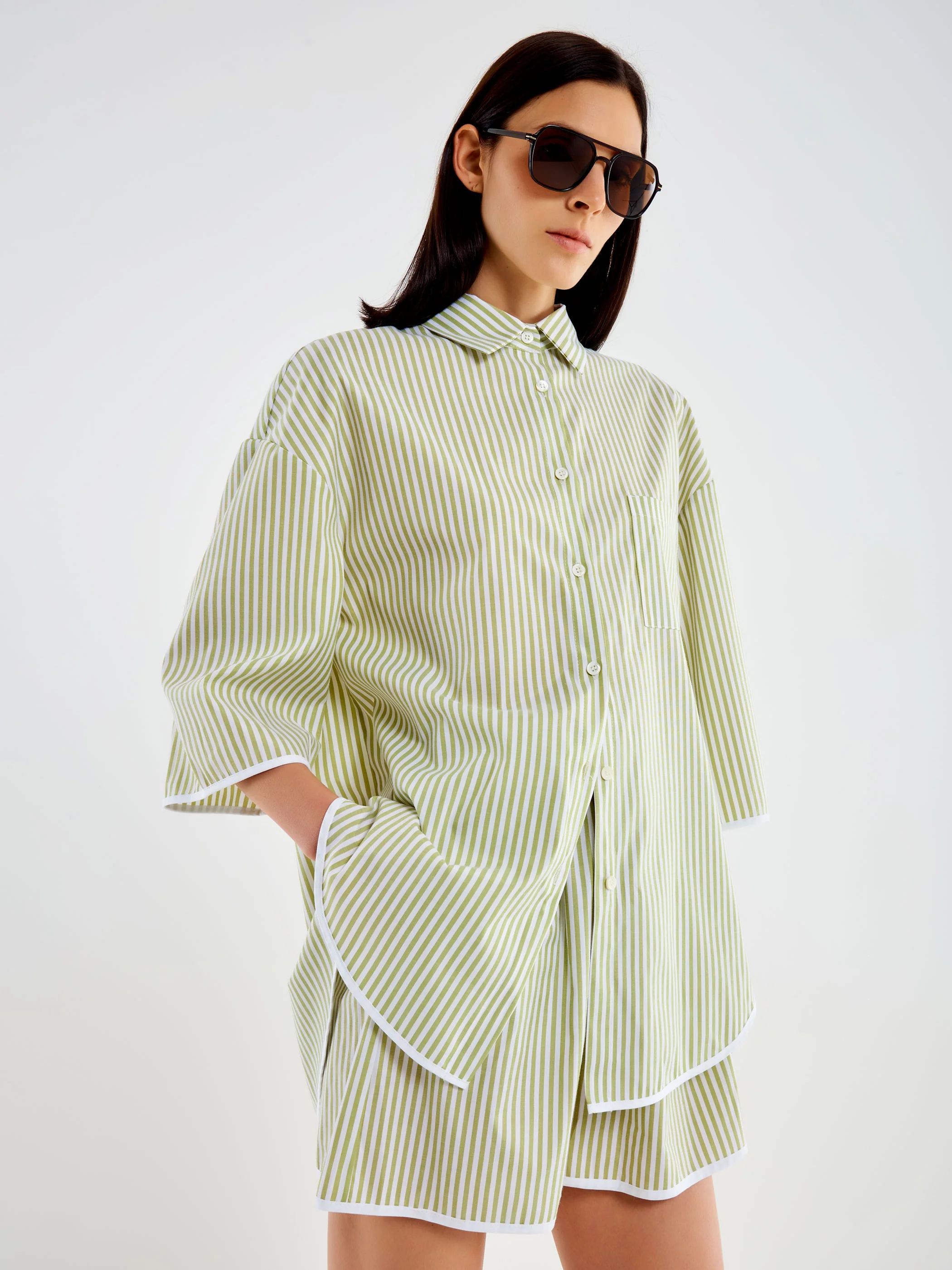 Camicia Over a Righe