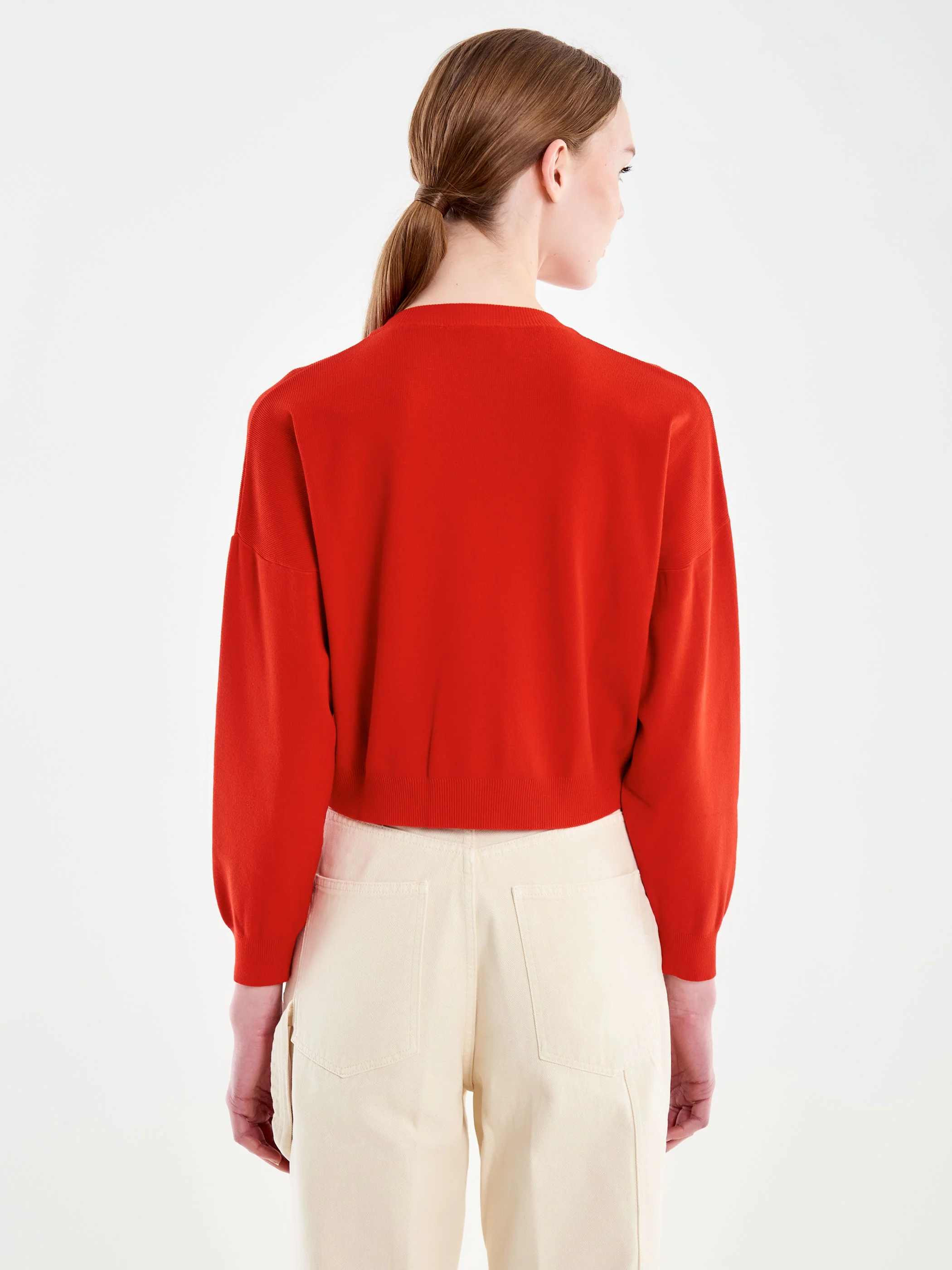 Felpa Crop in Maglia - Image 3