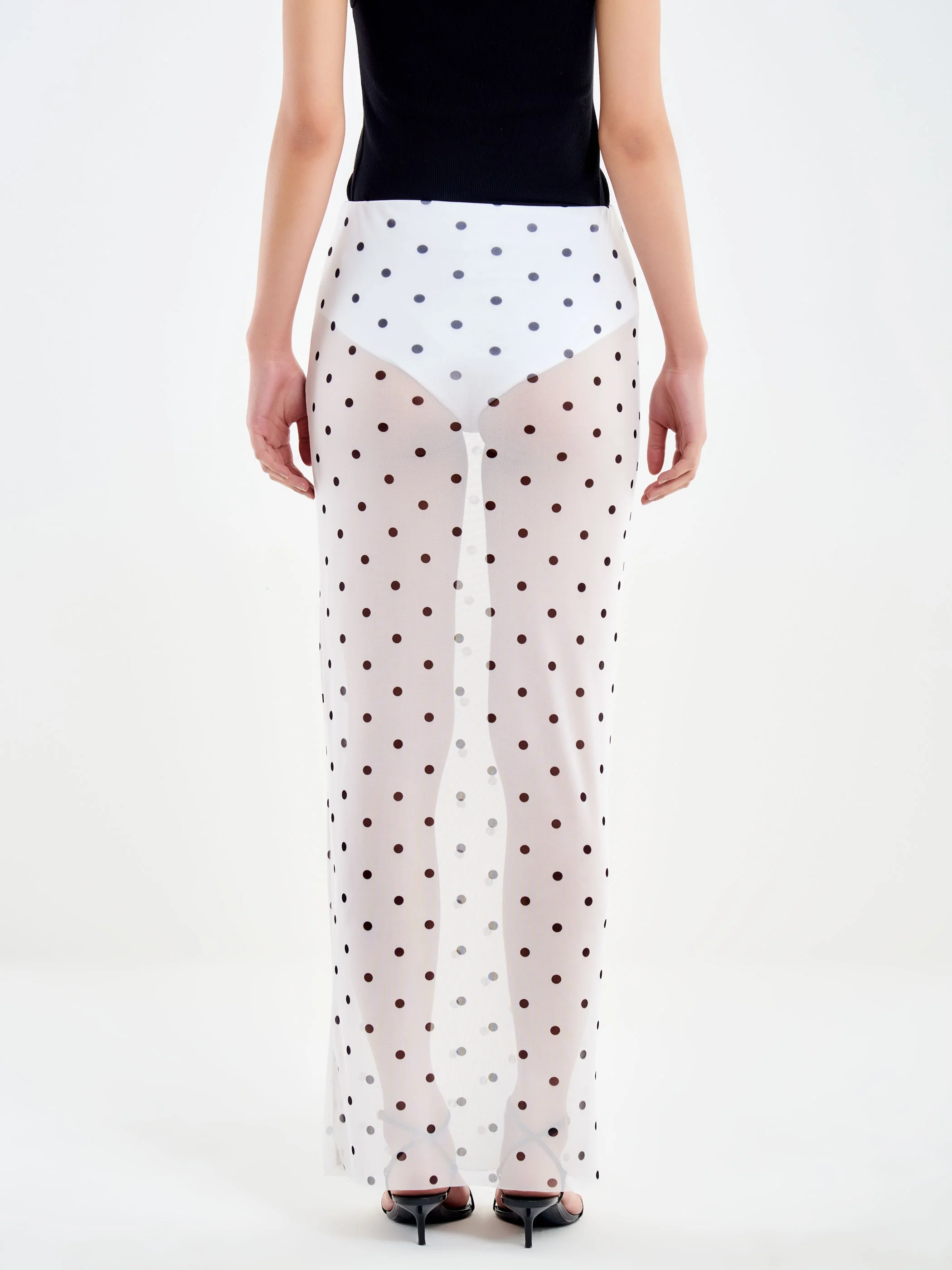 Gonna in Tulle Stretch a Pois - Image 3