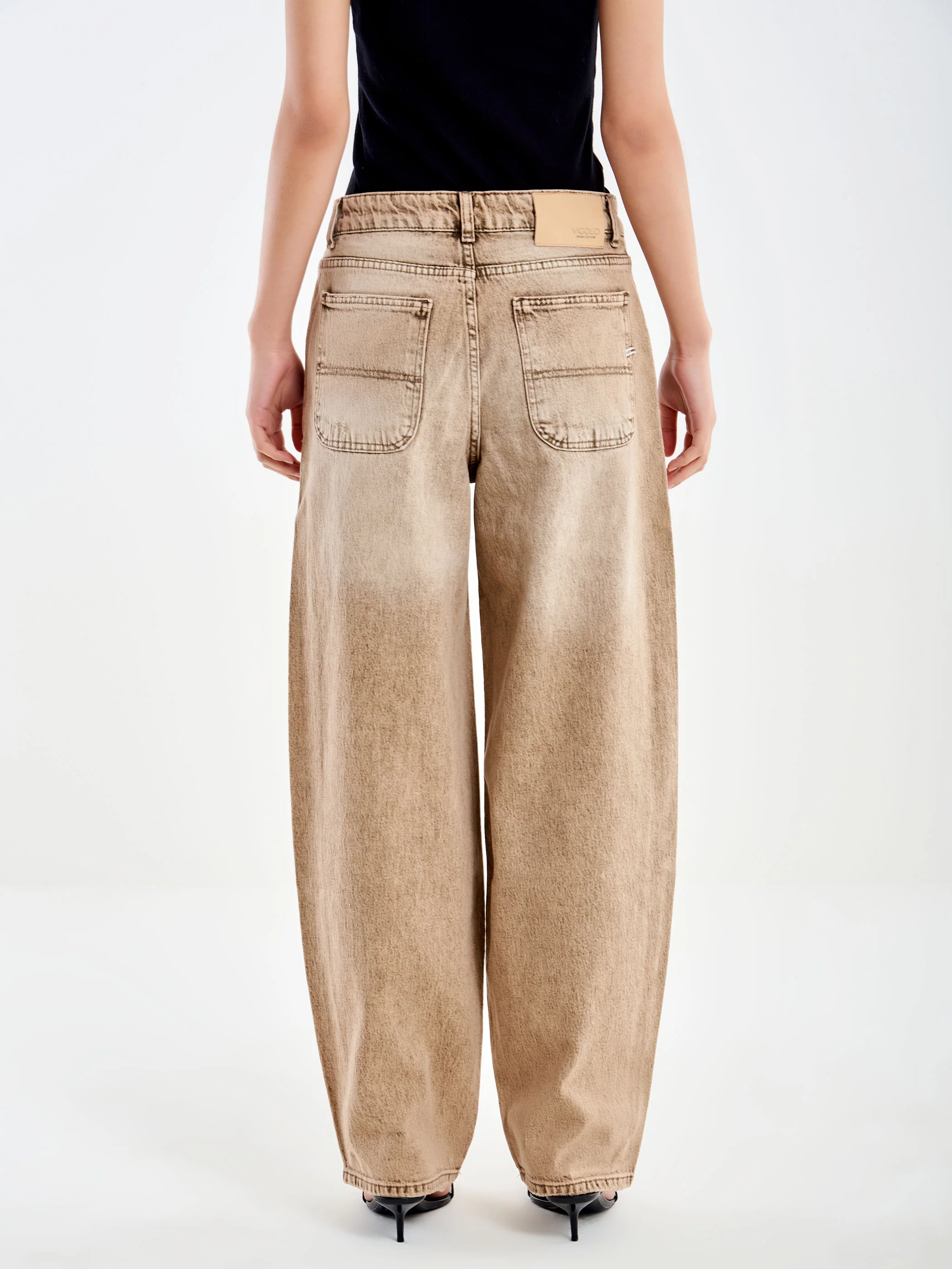 Jeans Ovetto Beige Sfumato - Image 3