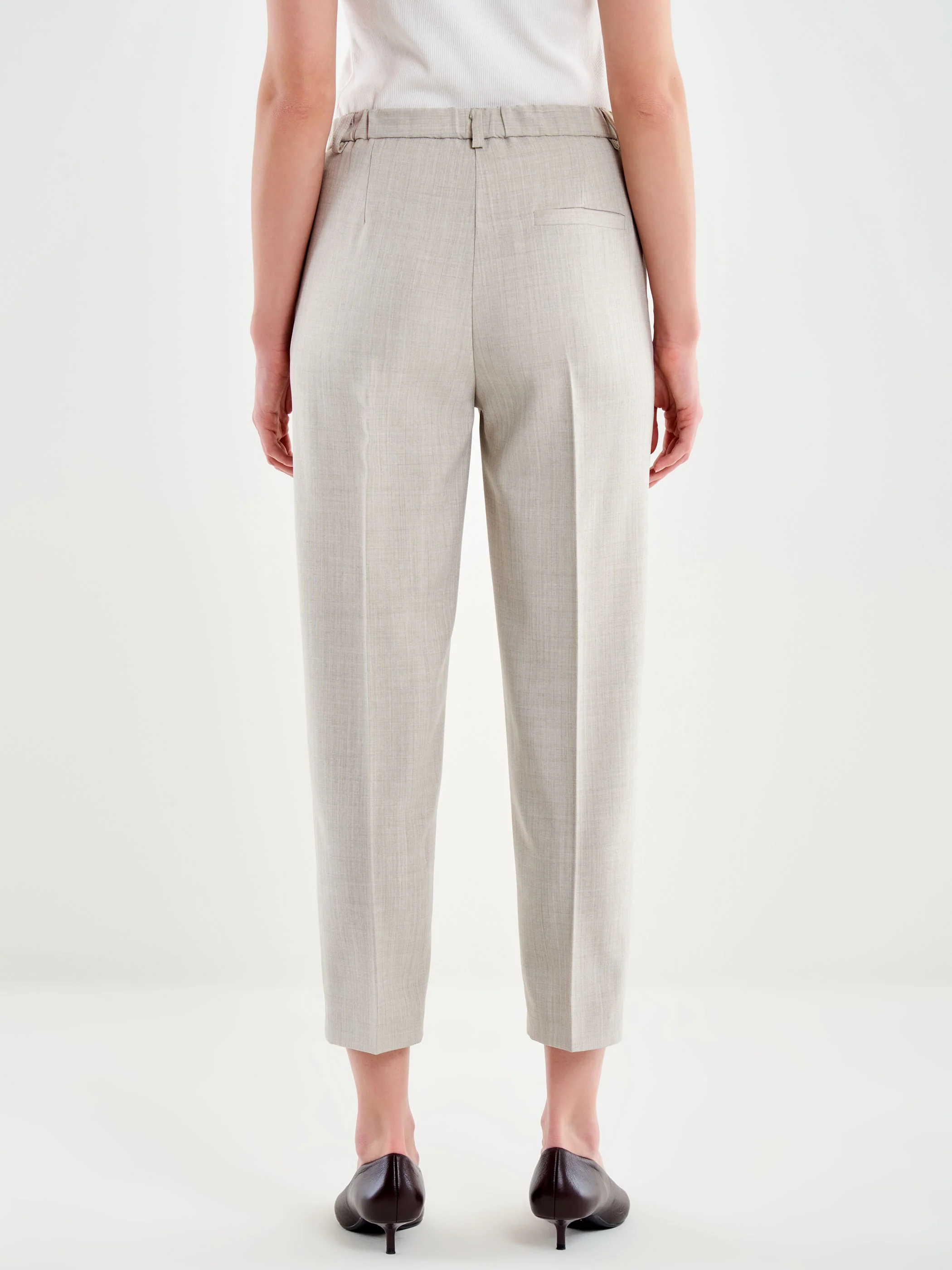 Pantalone a Sigaretta Elastico in Vita - Image 3