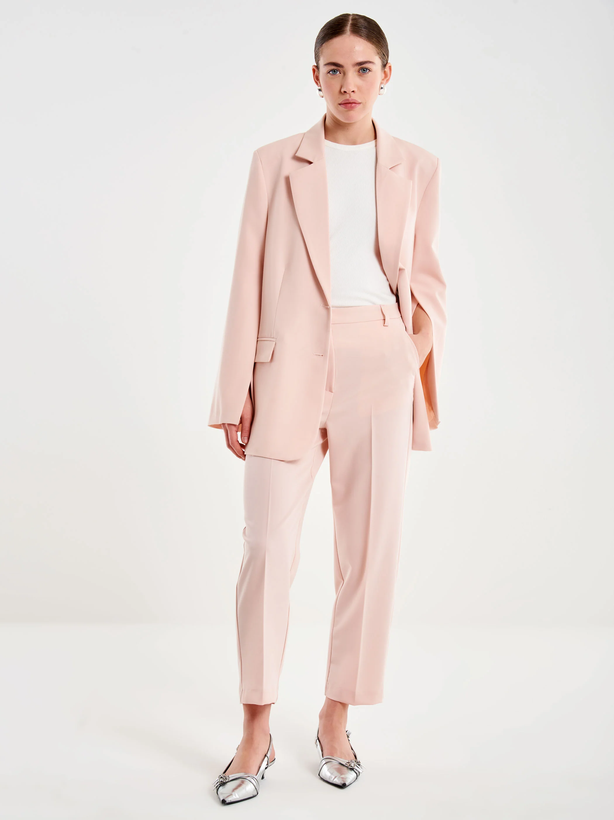 Pantalone a Sigaretta Elastico in Vita
