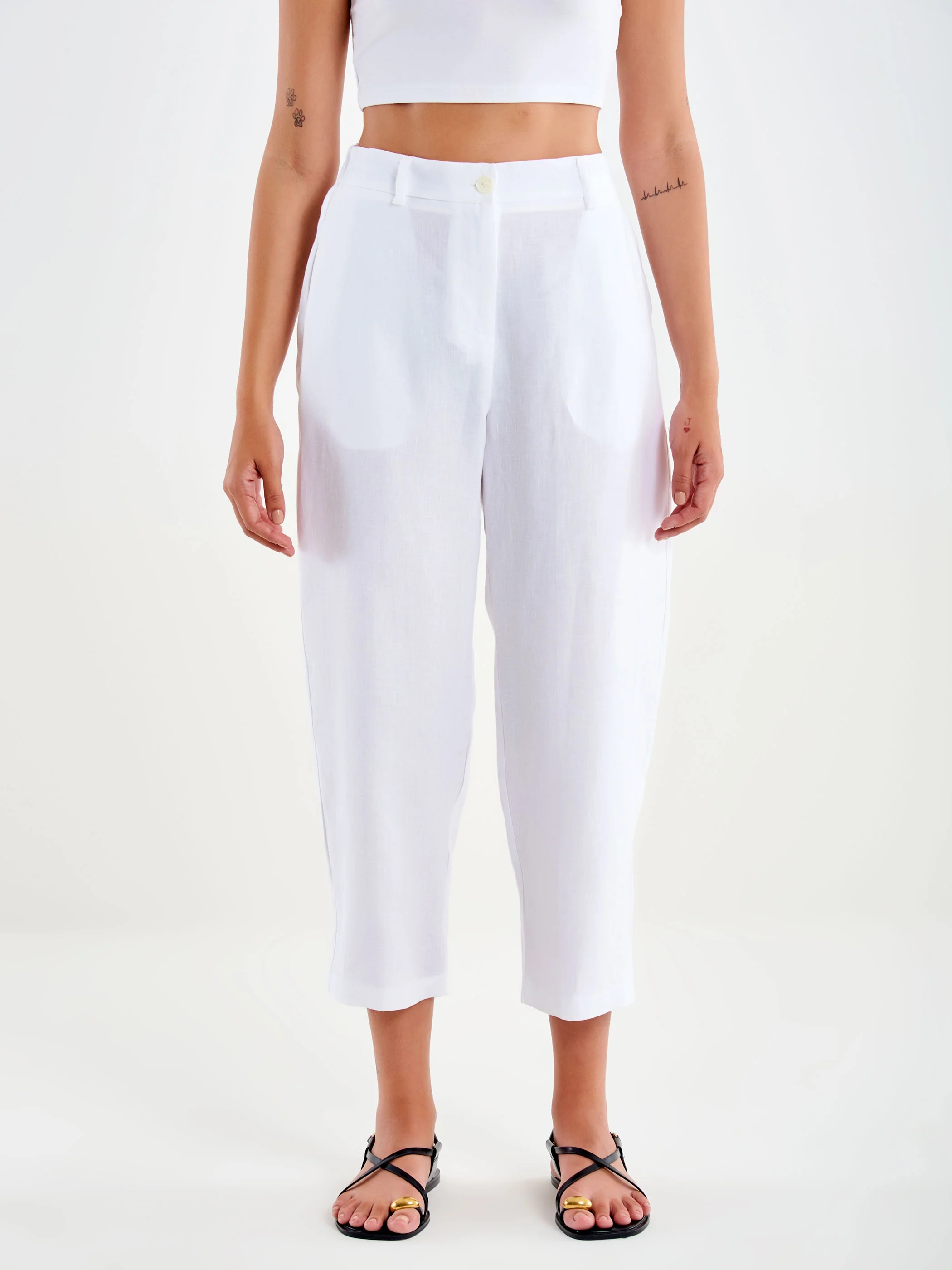 Pantalone Carrot in Lino - Image 2