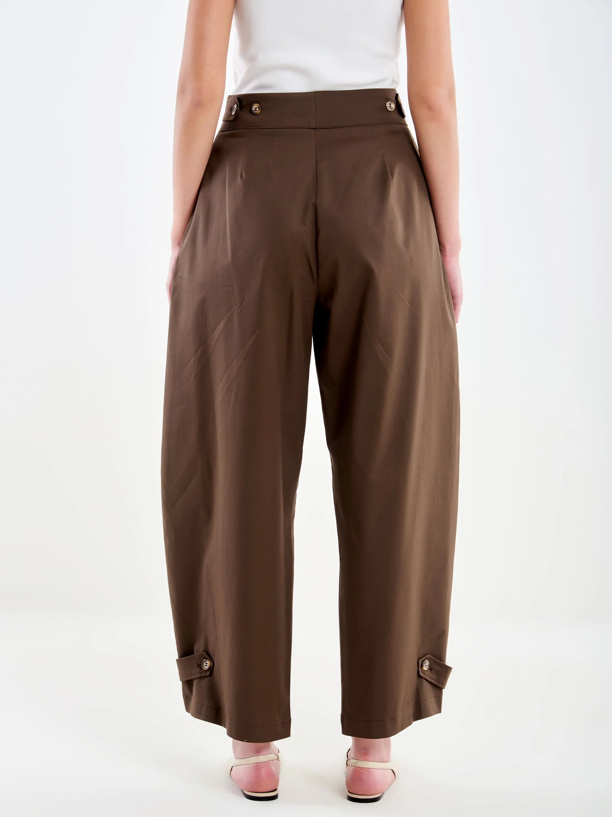 Pantaloni Ovetto con Lacci sul Fondo - Image 3